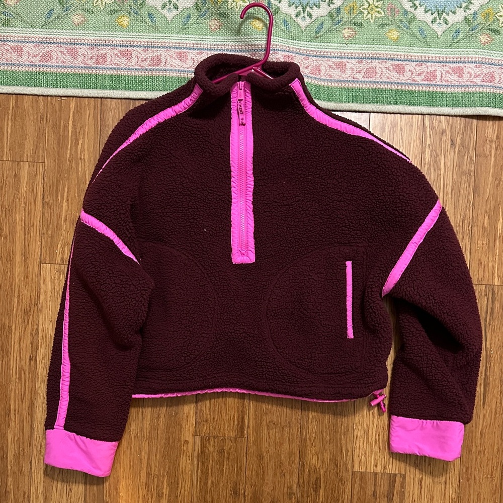 Free People Fleece Jacket - Pink